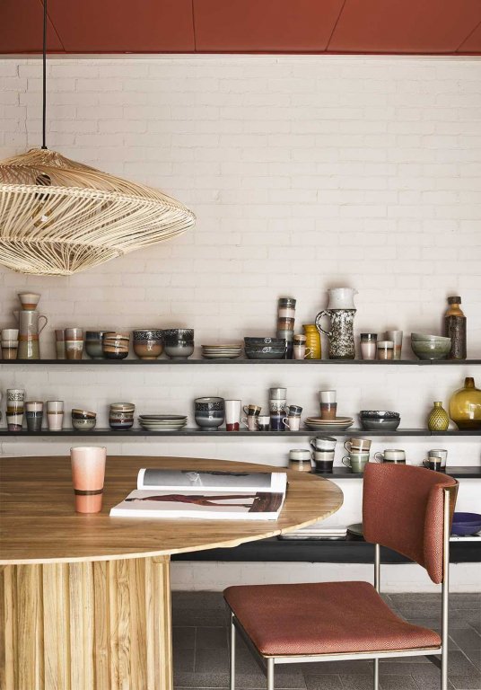 HKliving Pillar tafel Ø140 zwart