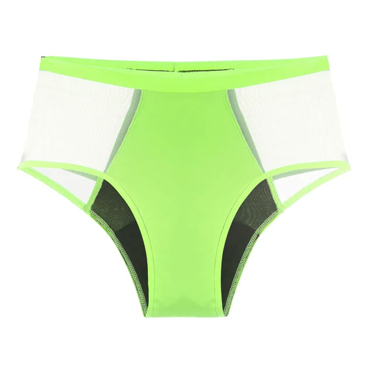 Pantys Culotte Menstruelle Taille Haute - Flux Abondant | Vert