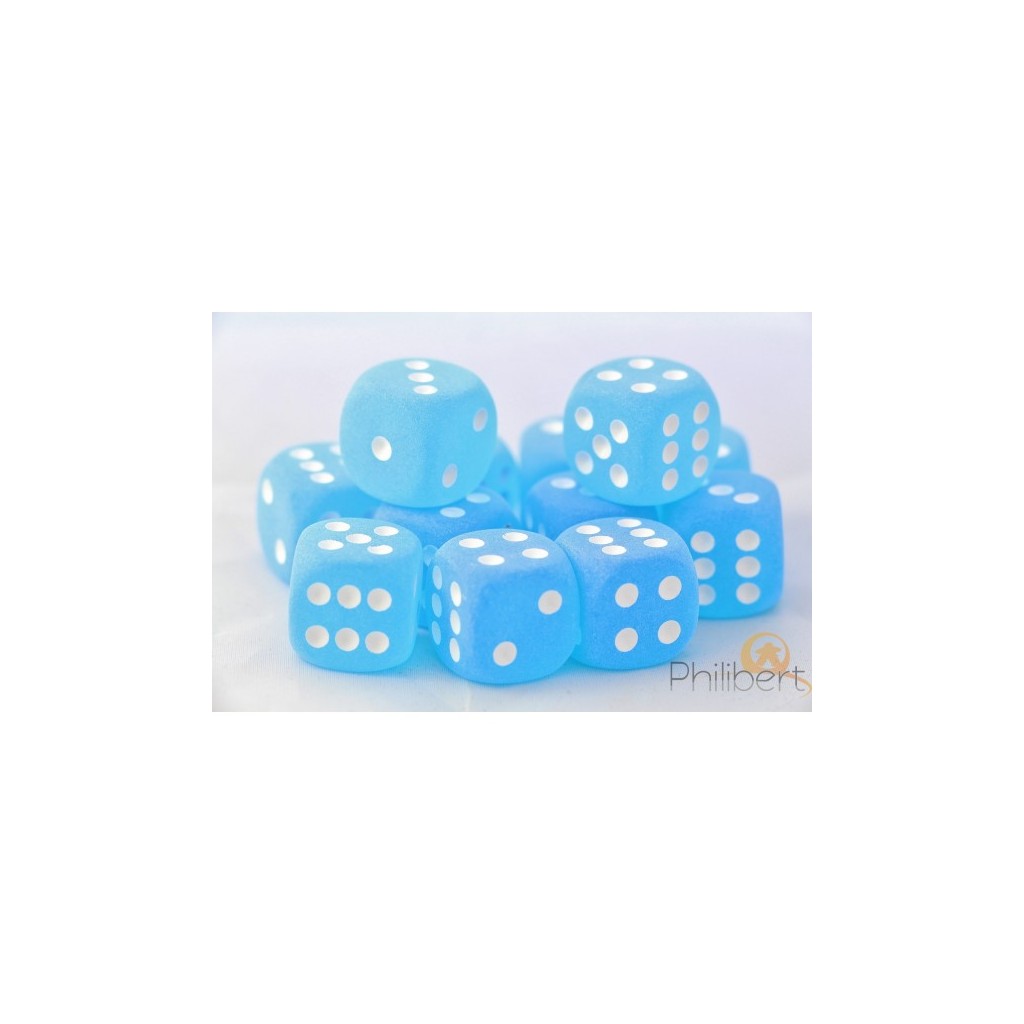 Set de 12 Dés 6 Faces Chessex : Frosted