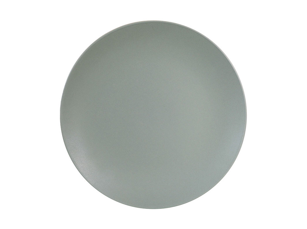 CONJUNTO 4 PRATOS RASOS GRÉS ACTUEL BRANCO / VERDE Ø24CM
