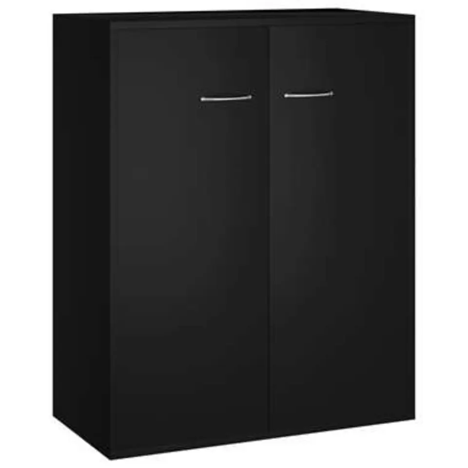 vidaXL - Dressoir - Zwart - Bewerkt hout
