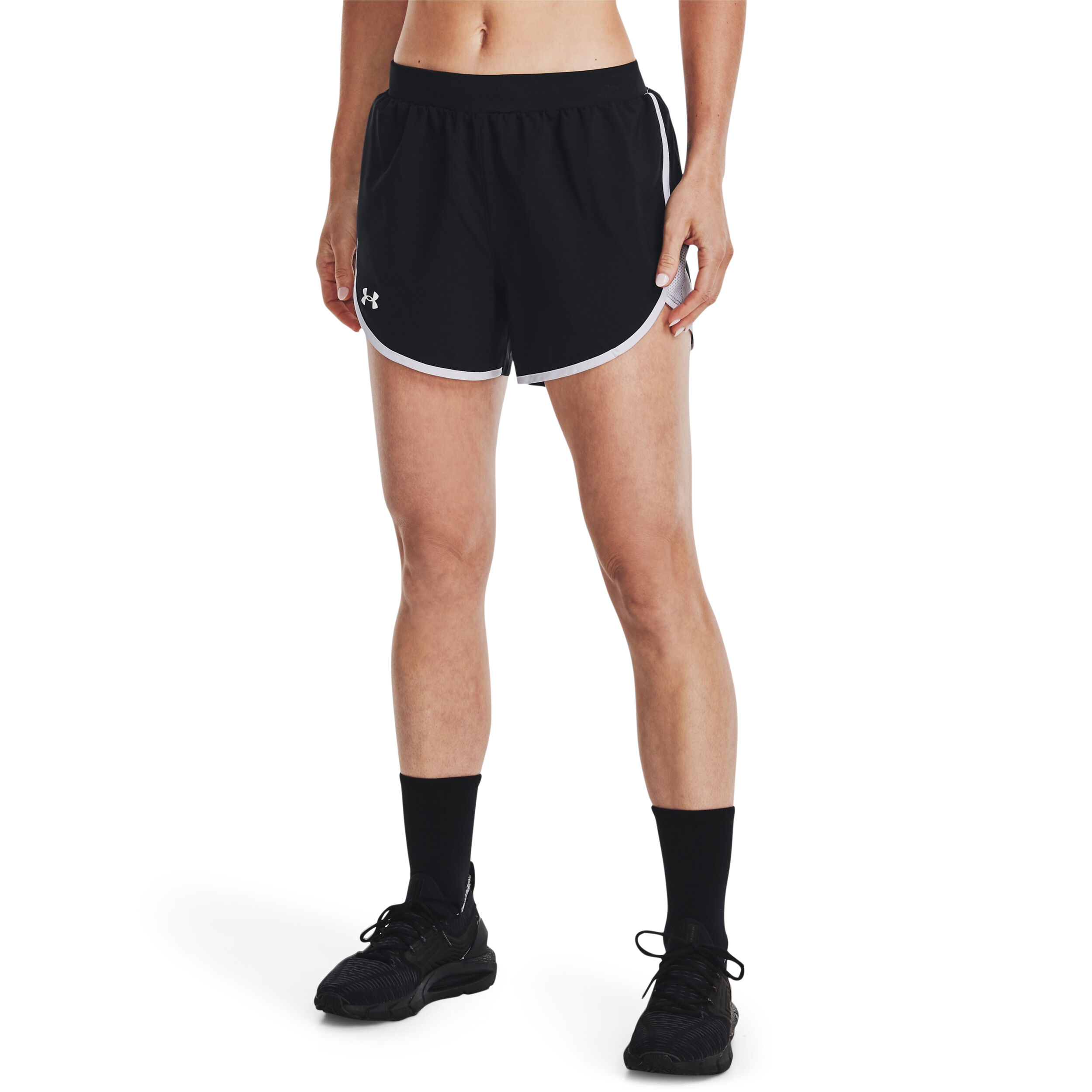 Under Armour Fly By Elite 5in Shorts Femmes - Noir , Blanc