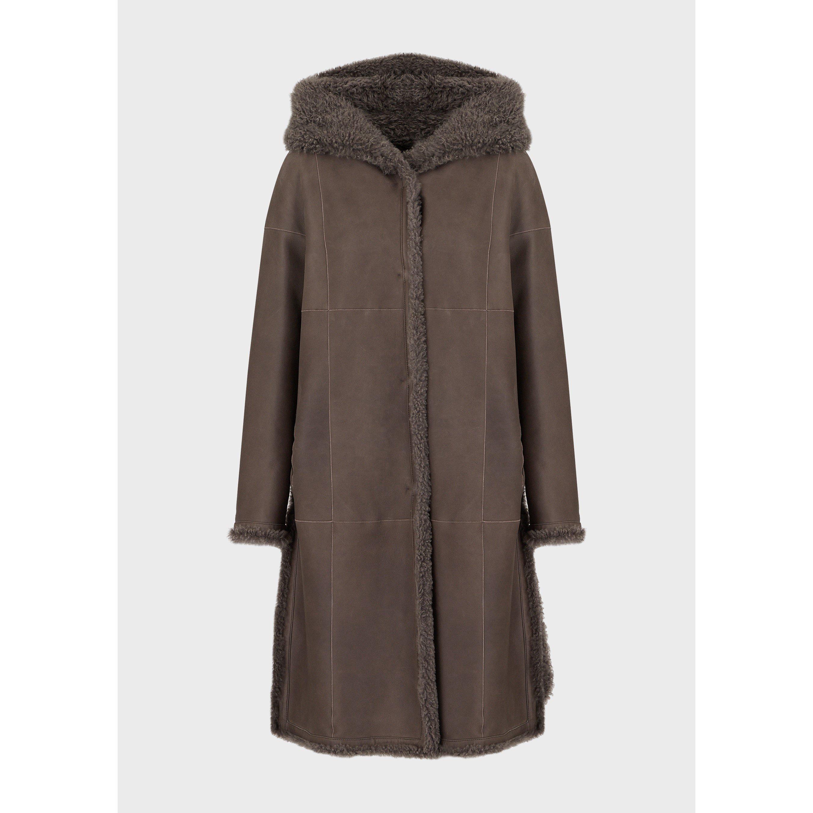 Emporio Armani Hooded Fur Coat