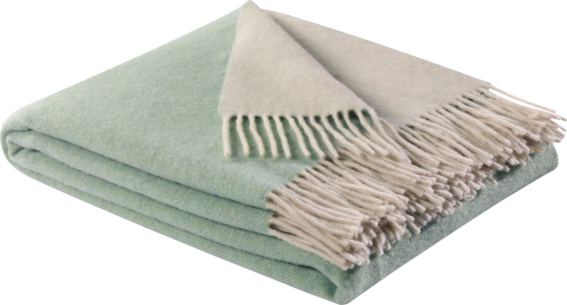 Biederlack Plaid »teal-green« im Doubleface-Look