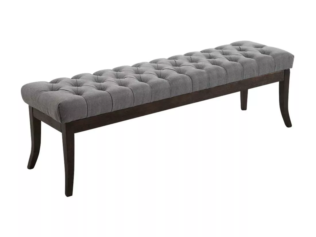 Banquette - Tissu & Bois - Gris - Ramses