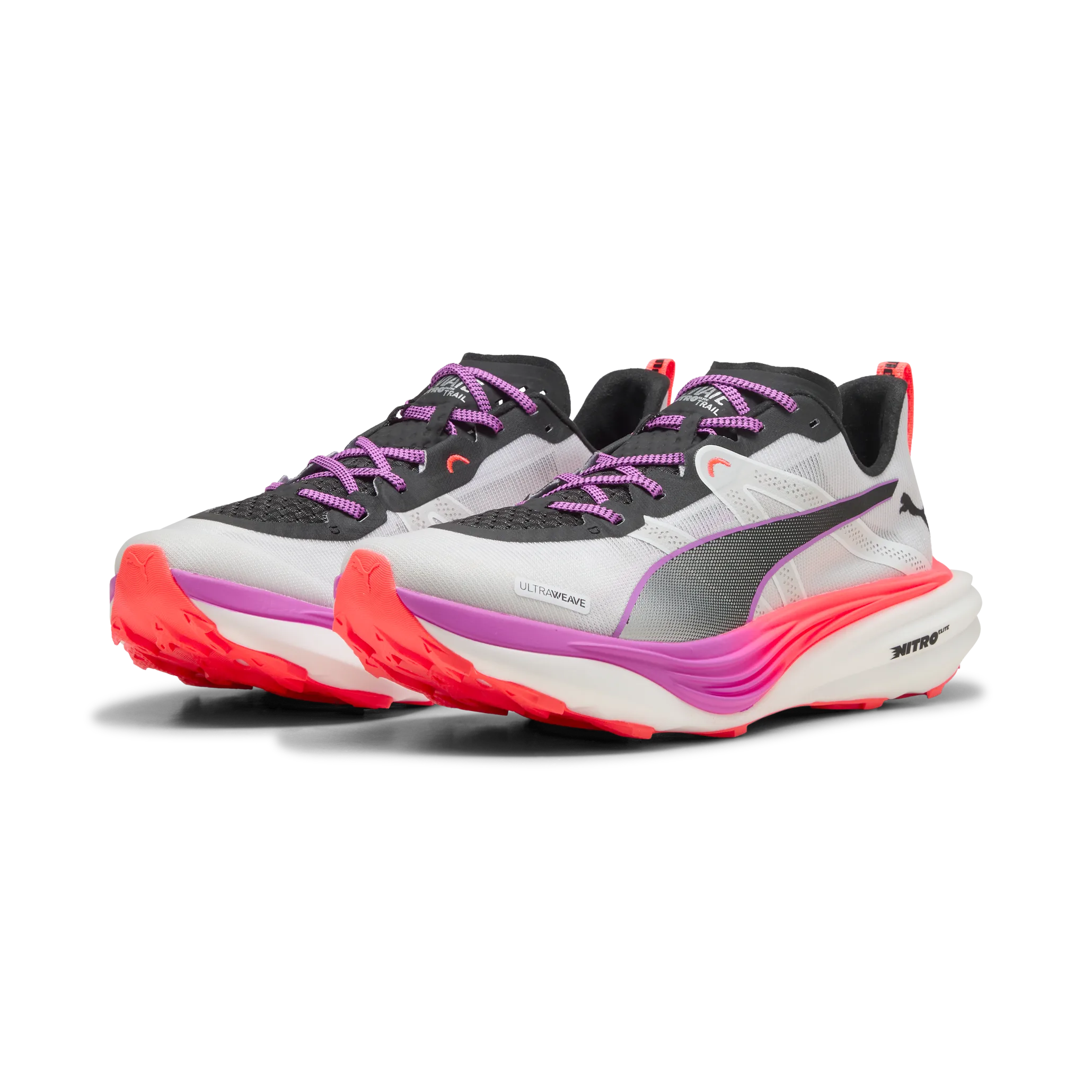 Puma Deviate Nitro Elite Trail Puma White-glowing Red-pure Magenta