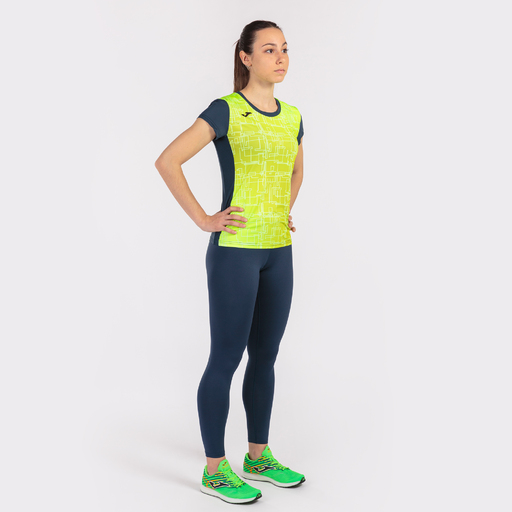 Camiseta Manga Corta Joma Elite Viii Marino Amarillo Flúor