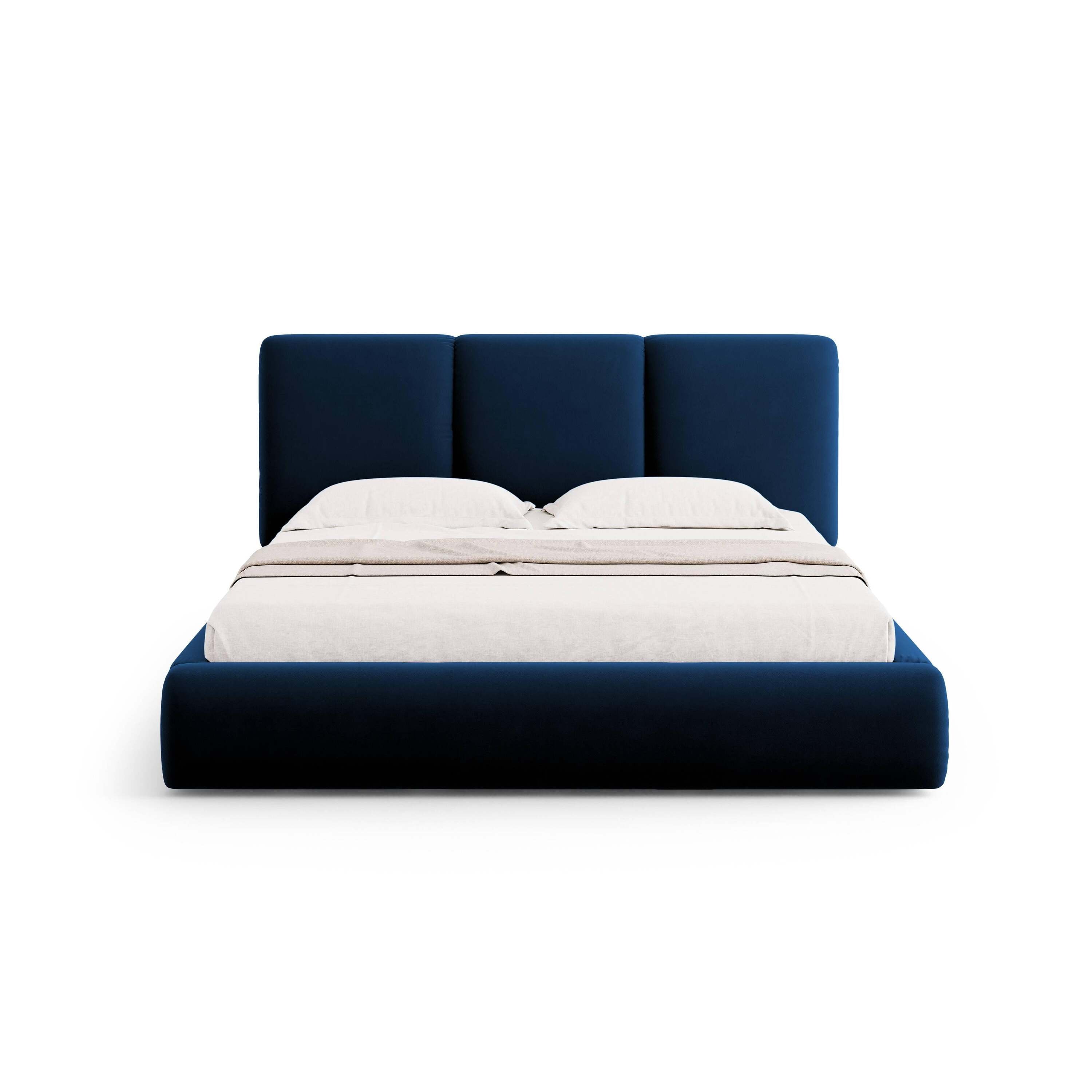 Windsor & Co Horizon Bedframe met Opbergvak - 160 x 200 cm - Fluweel - Koningsblauw