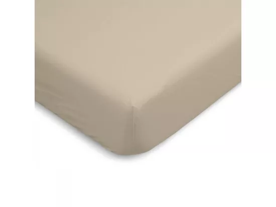 Drap housse uni 100% Percale de coton - Lin - 140x190cm