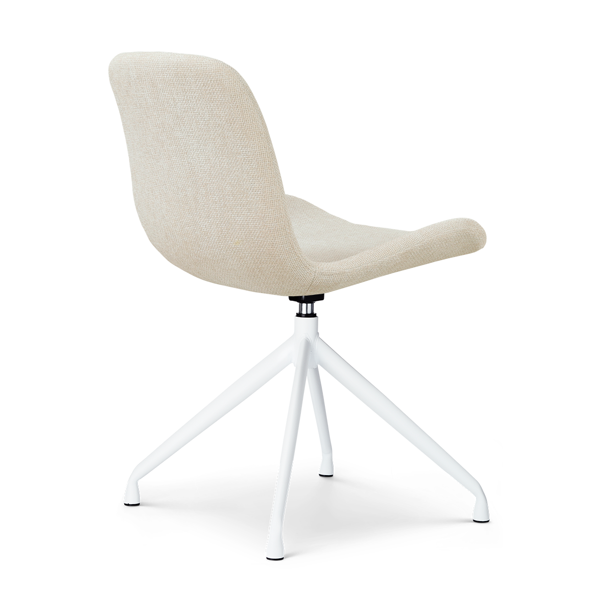 Eetkamerstoel Nola-Fé wit onderstel cottonbeige