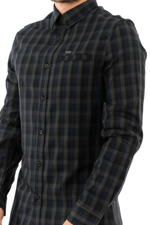 chemise guess jeans m93h32 sunset pocket lcj7 bleu