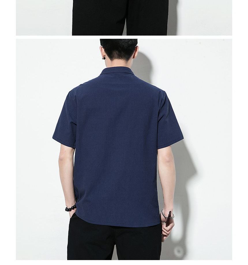 Lefitt - Hanfu-top met korte mouwen