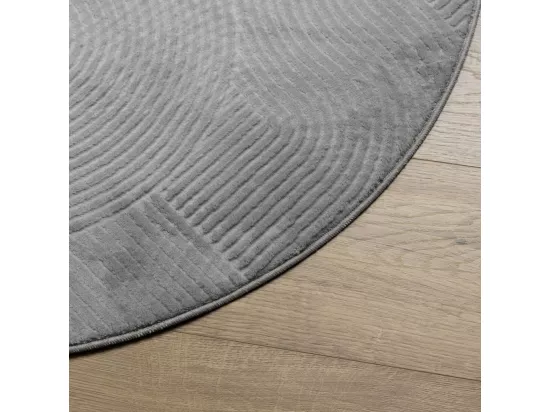 Tapis poils courts style scandinave gris ø 200 cm