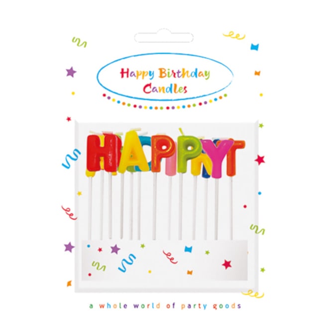 Kerzenset - Happy birthday - 13-teilig