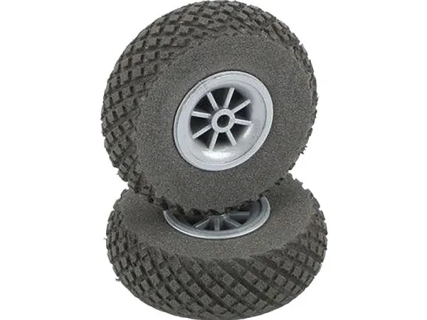 DU-BRO Modelfly skumgummidæk med plasticfælge, Med profil 64 mm 2 stk