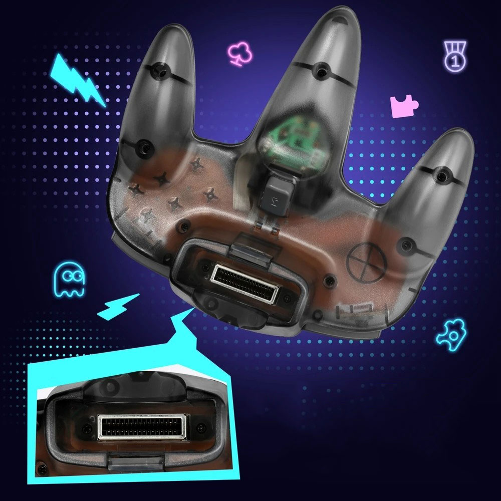 Nintendo N64 Gamepad Gaming Controller - Schwarz Transparent