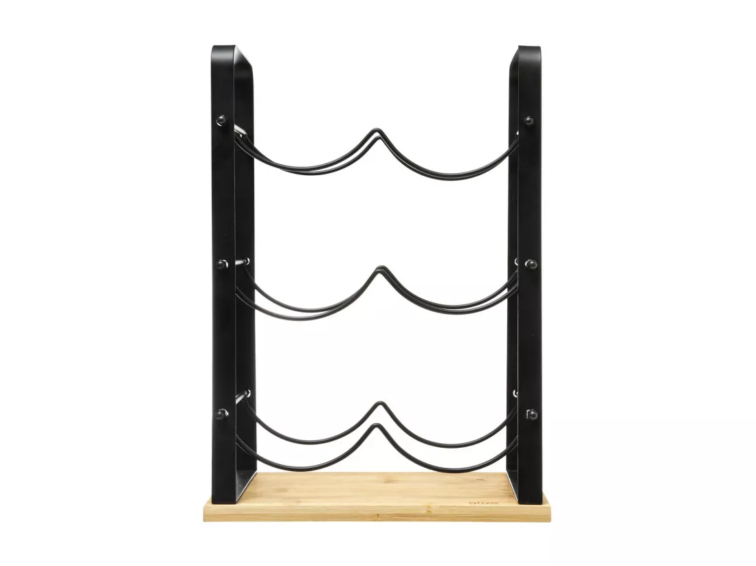 Range Bouteilles en Bambou et Métal H 38 cm