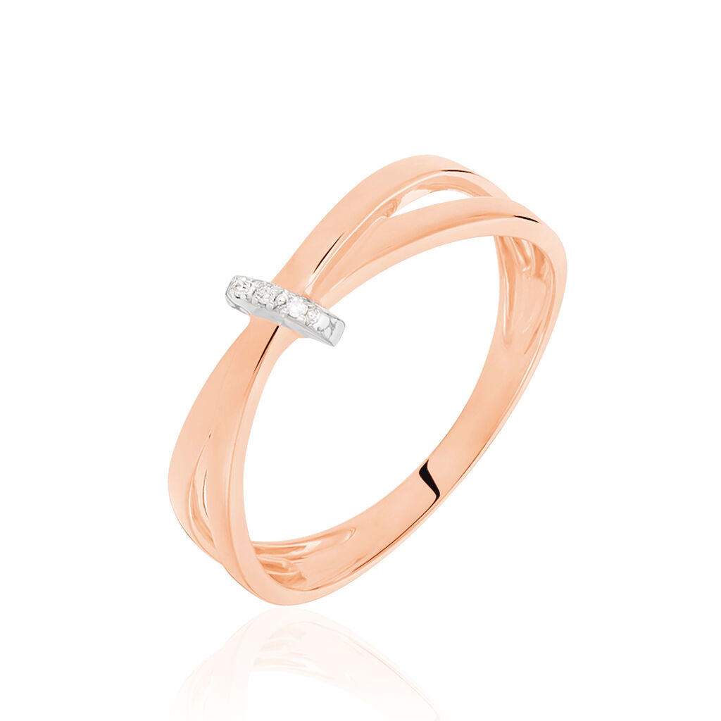 Bague Ilvia Or Rose Diamant