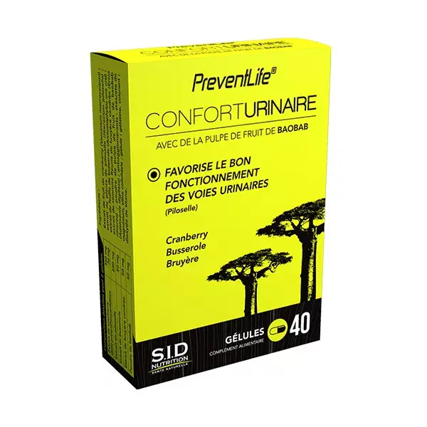 SID Nutrition Prevent Life Conforto Urinário 40 cápsulas