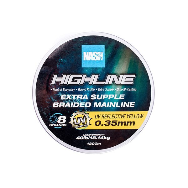 Tresse Nash TT Highline Floating Braid UV Jaune (1200m)