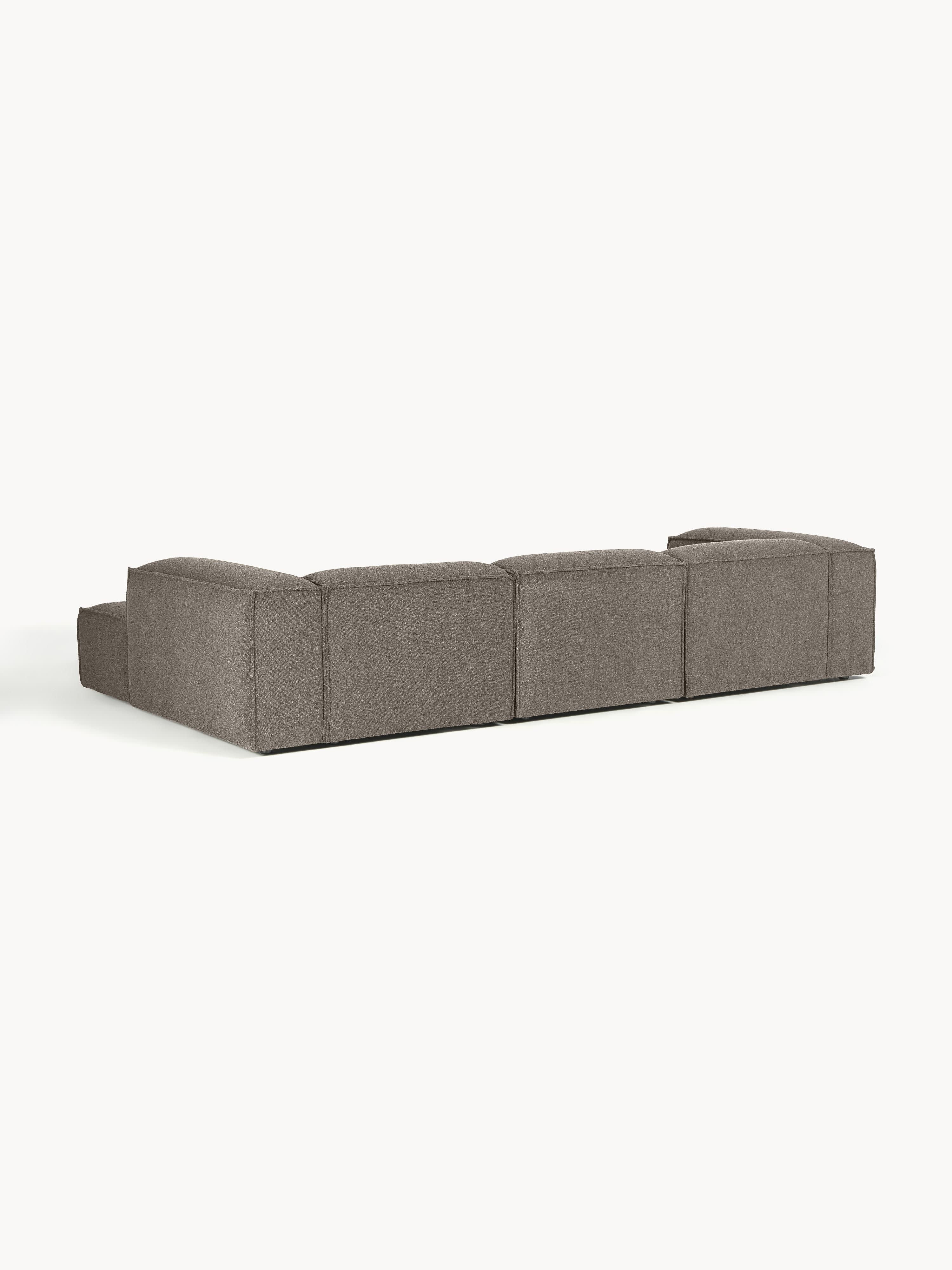 Bouclé modulaire hoekbank Lennon (4-zits)