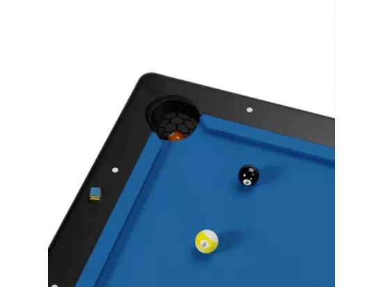 Billard Américain convertible table 4places KITBILL 5FT - 183 x 102 x 78 cm Plateau dînatoire et accessoires inclus - Noir