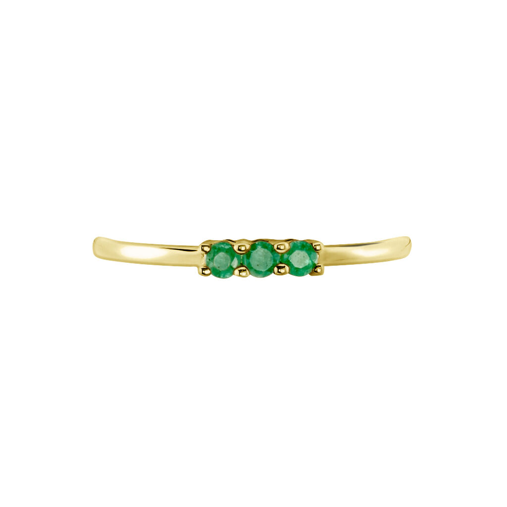 Bague Richie Or Jaune Emaraude