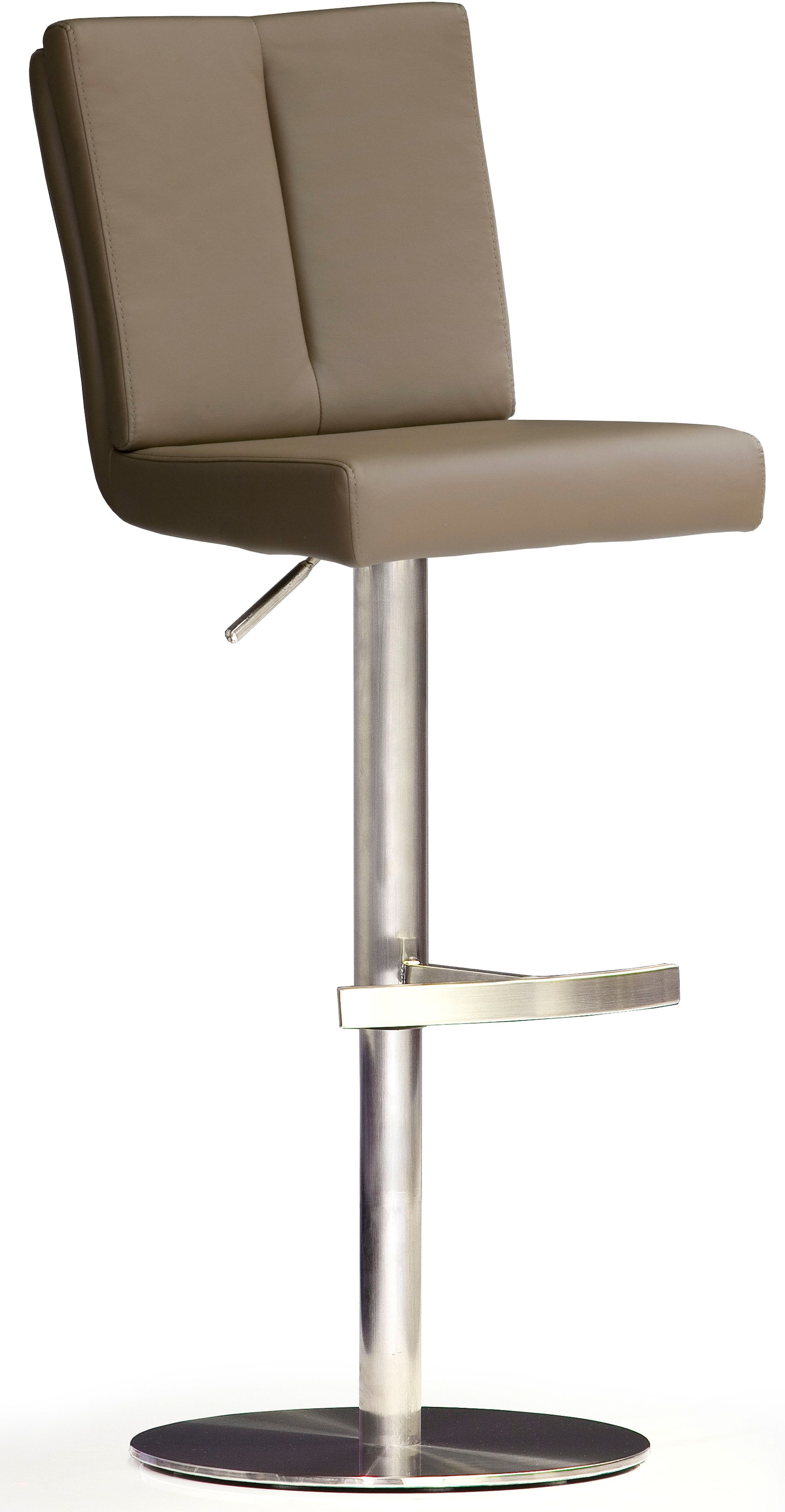 MCA furniture Bistrostuhl »BARBECOOL Barhocker Bistrostuhl Tresenhocker« () mit Rückenlehne, Bodenplatte rund, 180°drehbar, Sitzhöhe von 56-81 cm