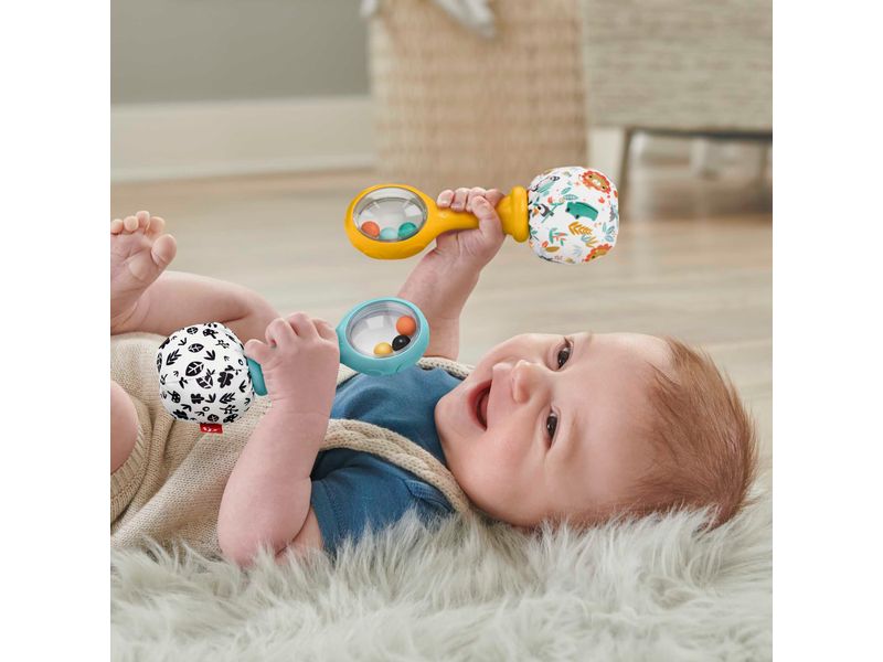 Fisher-Price Rumba-Rasseln Set mit 2 Rasseln für sensorisches Spielen