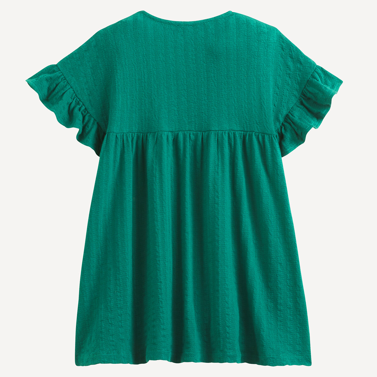COLEÇÃO LA REDOUTE<br>Vestido de manga curta com babados