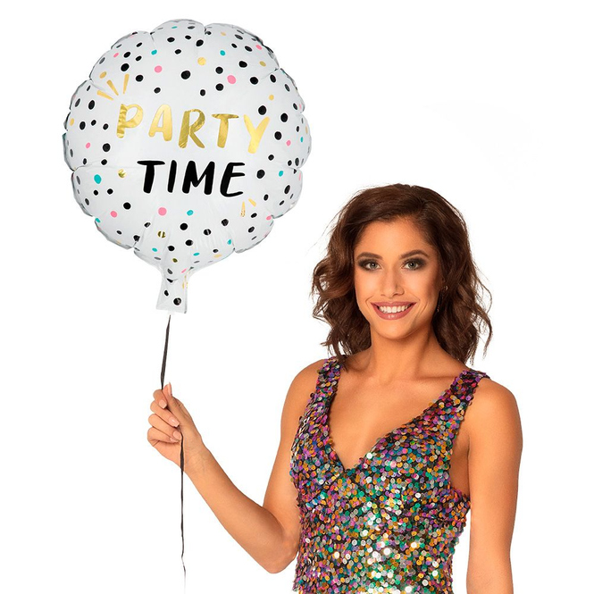Folienballon - Party Time - Ø = ca. 45 cm