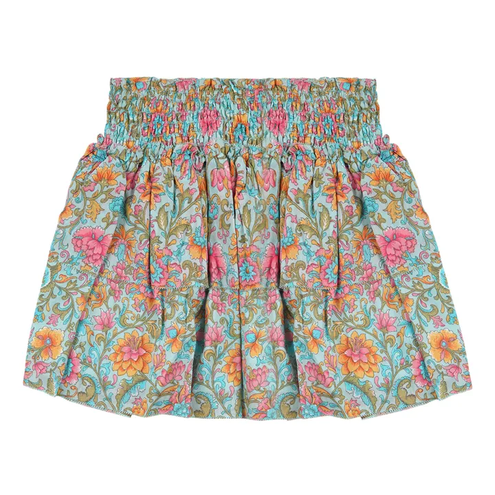 Louise Misha Jupe Roumia Fleurie | Bleu Vert