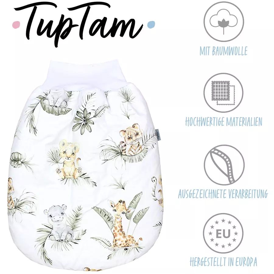 TupTam Baby Strampelsack mit Bund für Mädchen  und Jungen braungrün