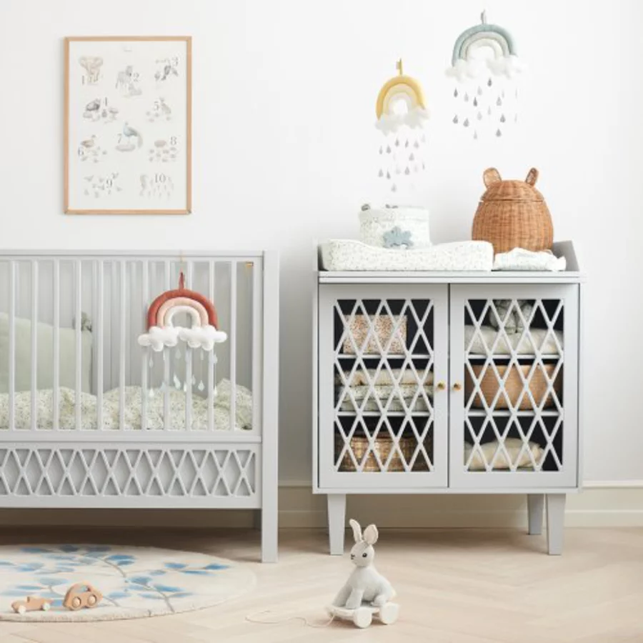 Cam Cam® COPENHAGEN Harlequin Kinderbett 60 x 120 cm grau