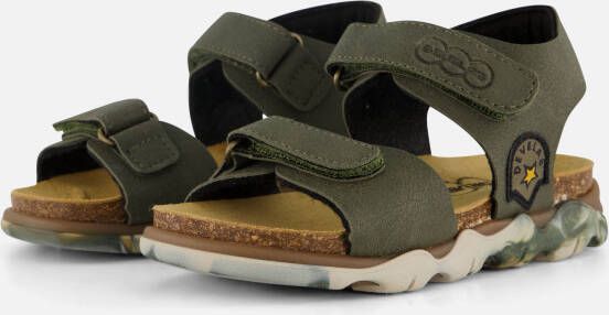 Develab Velcro Sandalen groen Imitatieleer