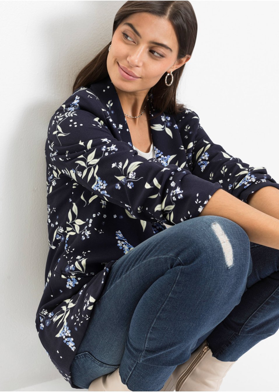 Blazer long imprimé
