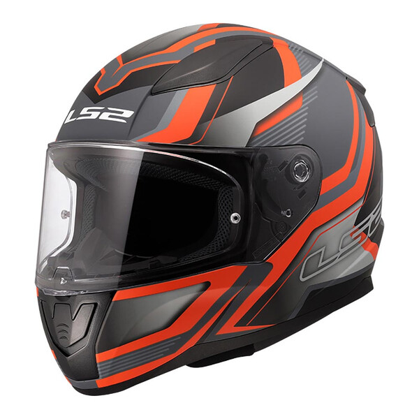 LS2 - Casque FF353 Rapid II Flitz Orange / Gris / Noir / Mat