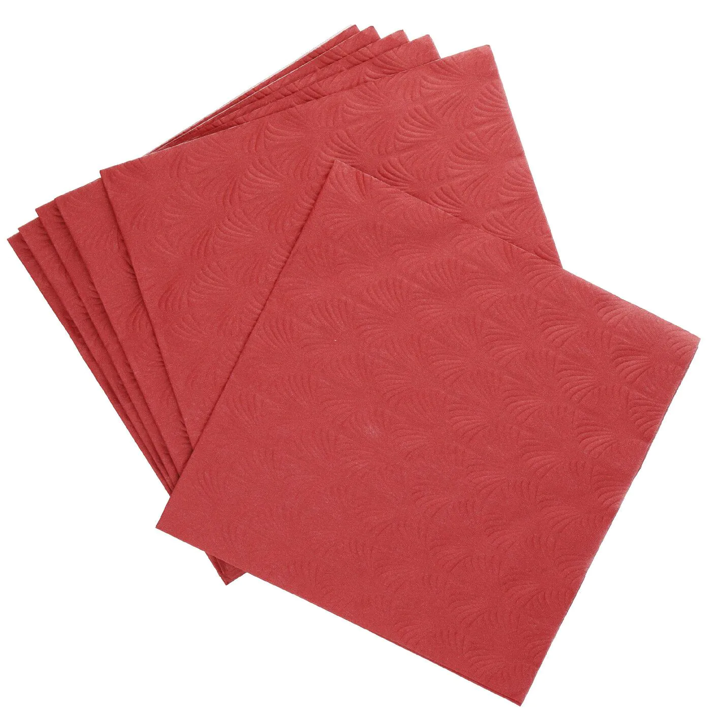 Serviette Artdeco, Prägung, rot