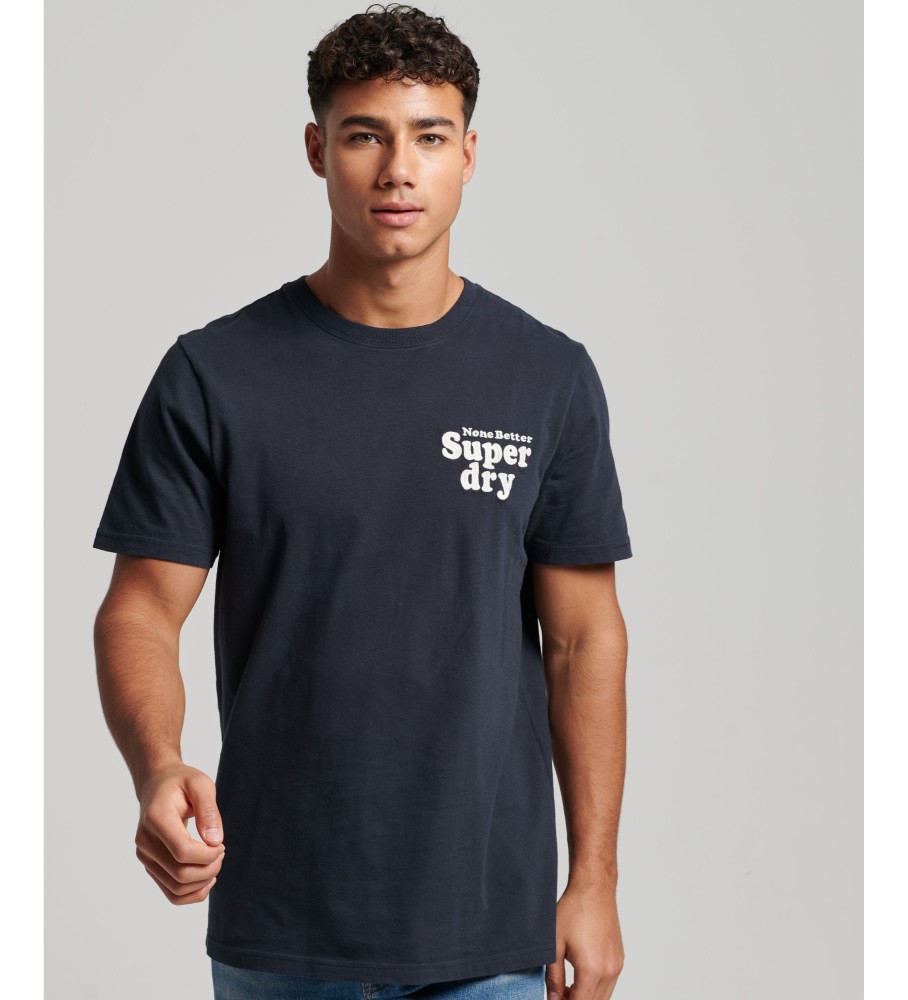 Camiseta Superdry Vintage Cooper Classic de manga curta azul marinho