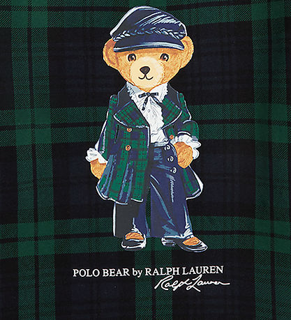 Polo Ralph Lauren Sweatshirt - Schwarz/Grün Kariert m. Kuschelti