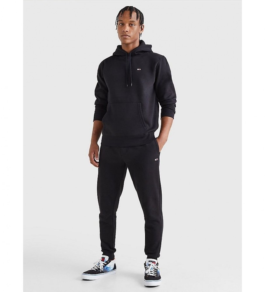 Moletom com capuz Tommy Jeans TJM Regular Fleece, preto