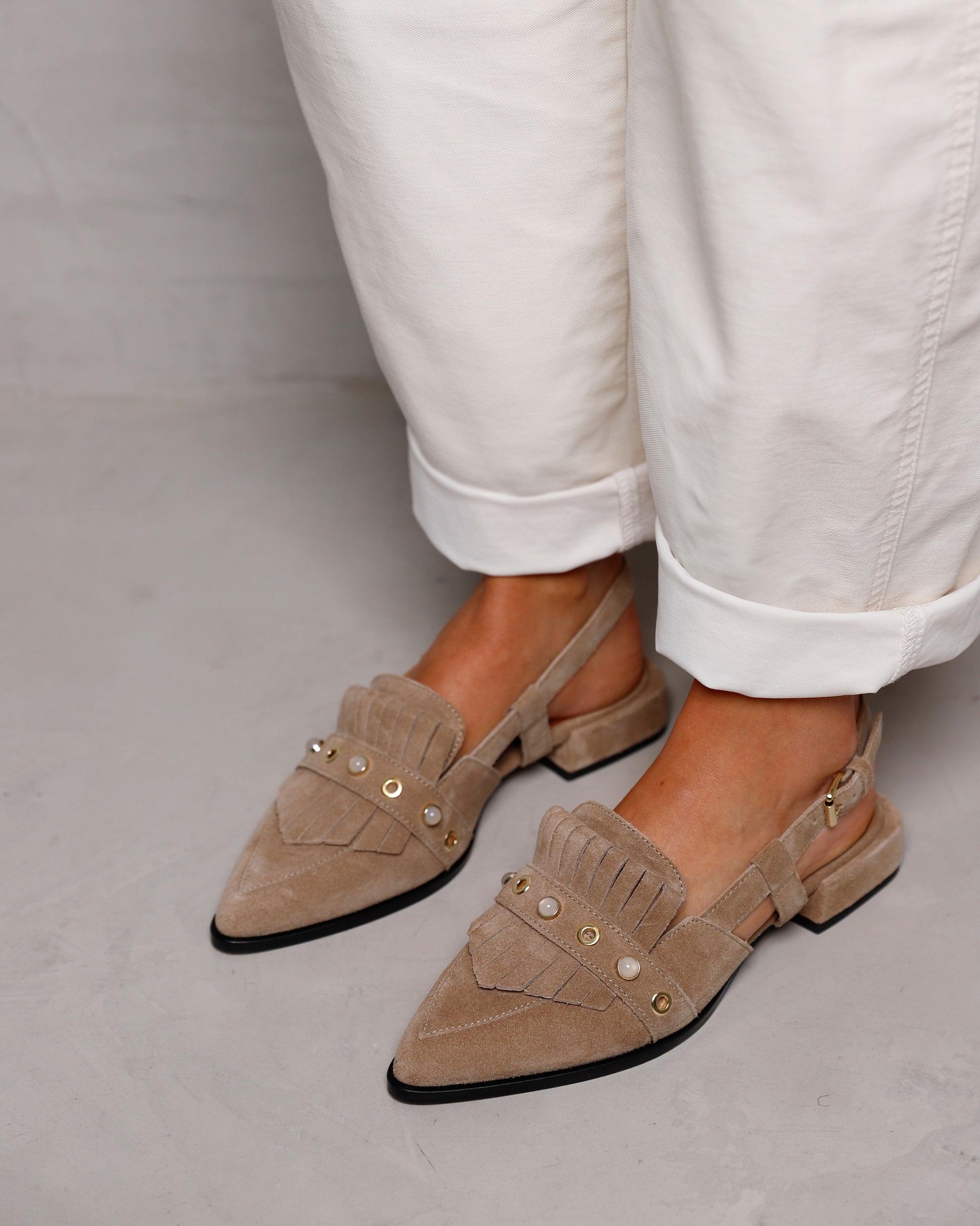 VIA VAI beige slingbacks Jazz Tammi