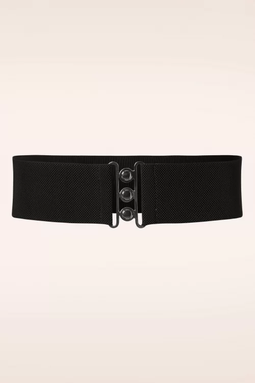 Banned Retro Lauren Vintage stretchriem in zwart