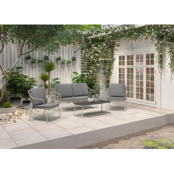 Loungeset Marly bruin metaal