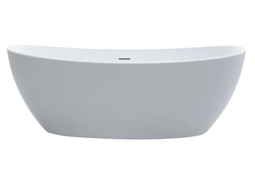 Best Design Orto solid surface vrijstaand bad 180x85x64cm mat wit