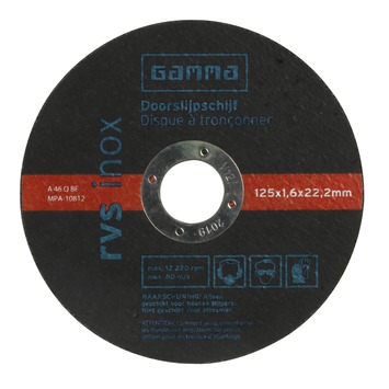 GAMMA doorslijpschijf125mm 1mm alum/rvs