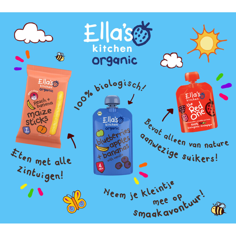 Ella's Kitchen Knijpzakje 4+ m Perzik & Banaan120 gr