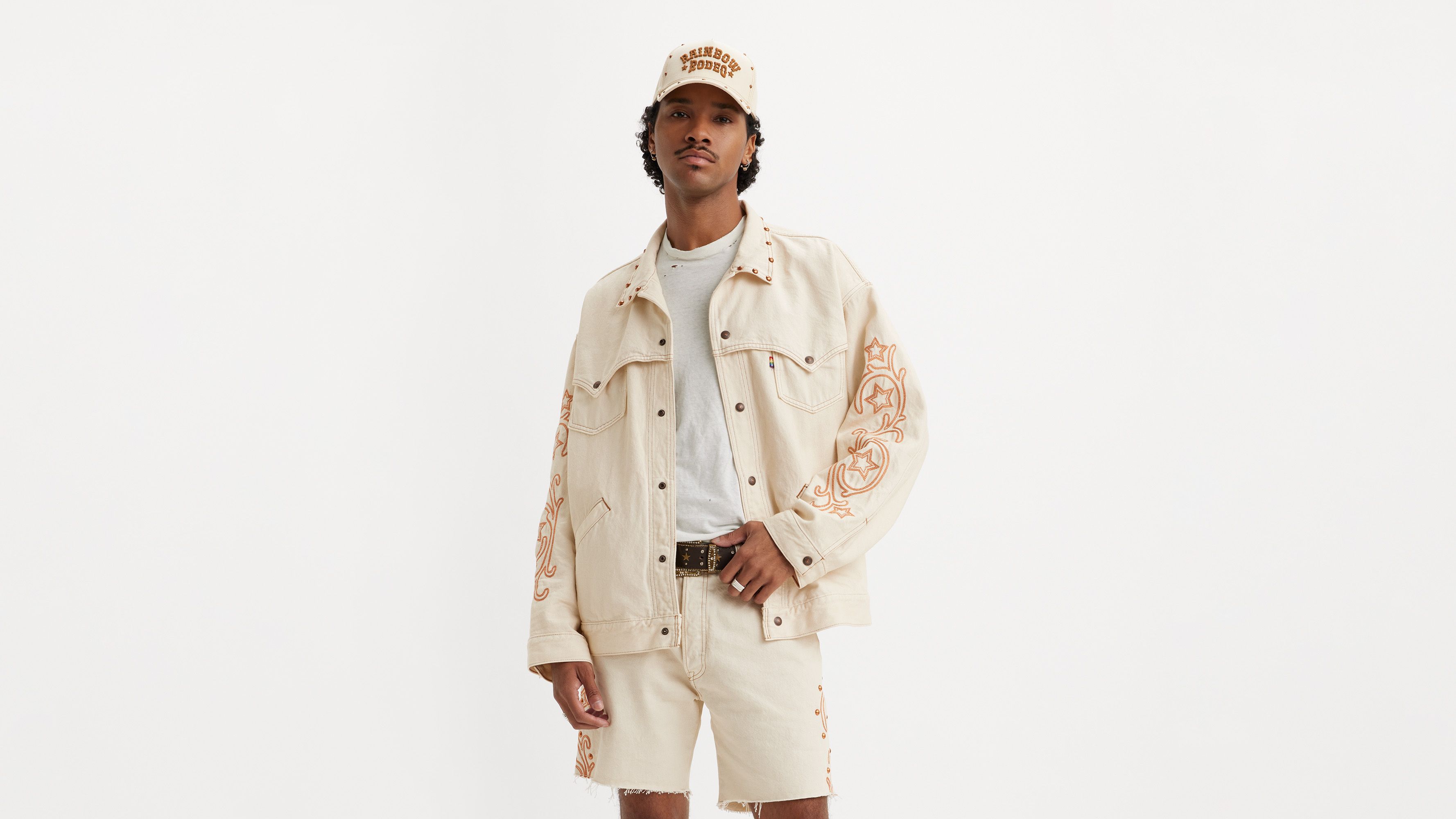 Levi's® Pride Veste Trucker Western Liberation - Rodeo Boots Trucker - Blanc