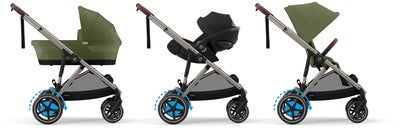 Cybex e-GAZELLE S Sportsvogn, Taupe/Moss Green
