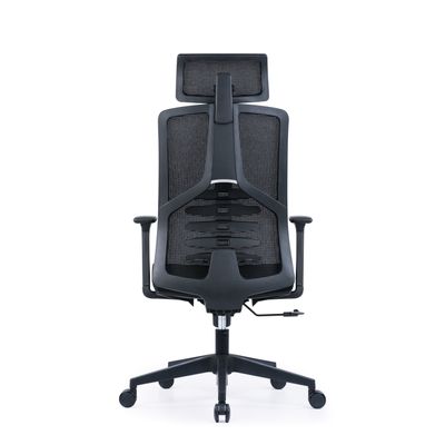 Fauteuil SYLVESTER - accoudoirs réglables - appui-tête intégré - noir